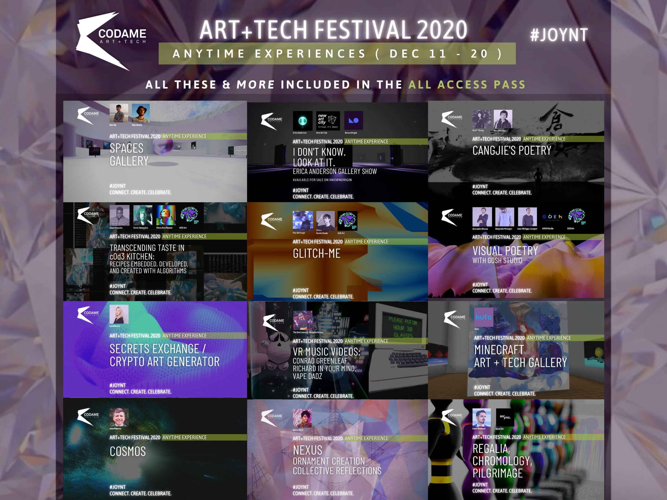 Anytime Experiences @ ART+TECH Festival 2020 /// JOYNT